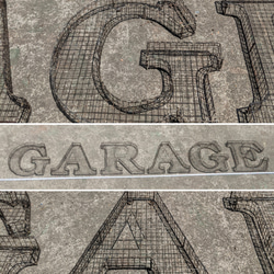 アルファベット看板  ガレージ 壁掛け看板  立体式 大型看板  GARAGE サイン  #店舗什器  #ガレージ雑貨 1枚目の画像