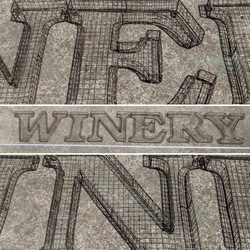 アルファベット看板  ワイナリー 壁掛け看板  立体式 大型看板  WINERY サイン  #店舗什器  #ワイン 1枚目の画像