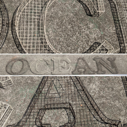 アルファベット看板  オーシャン 壁掛け看板  立体式 大型看板  OCEAN サイン  #店舗什器  #海が見える 1枚目の画像