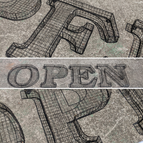 アルファベット看板  オープン 壁掛け看板  立体式 大型看板  OPEN サイン  #店舗什器  #カフェ  ダイナー 1枚目の画像
