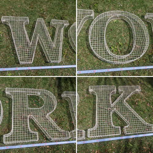 アルファベット看板 ワーク 壁掛け看板 立体式 大型看板 WORK サイン  