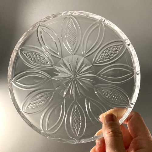 切子 お皿 ガラス皿 切子 の お皿 小皿 monalisa切子 通販 15869604｜Creema(クリーマ)