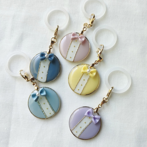 親子姉妹で使える2個セットリボンアンブレラマーカー/傘マーカー