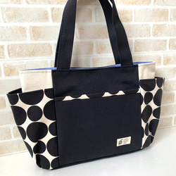 【オーダー品】　トートバッグ　前ポケット付きトート 送料無料】脇ポケット付トート(特大サイズ)前ポケット付き