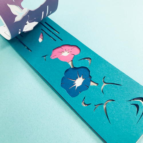 涼感たっぷり！七夕飾りにもなる朝顔の風鈴(彫紙アート) 風鈴 Sae 通販