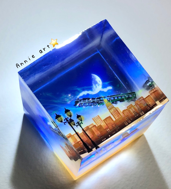 レジンアート海(星) 幻想レジン-銀河鉄道(大きいサイズ) 雲/星/月/海/プレゼント