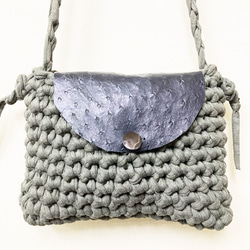 手編み横掛けバッグ　オリジナルデザイン 7枚目の画像