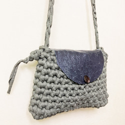 手編み横掛けバッグ　オリジナルデザイン 5枚目の画像