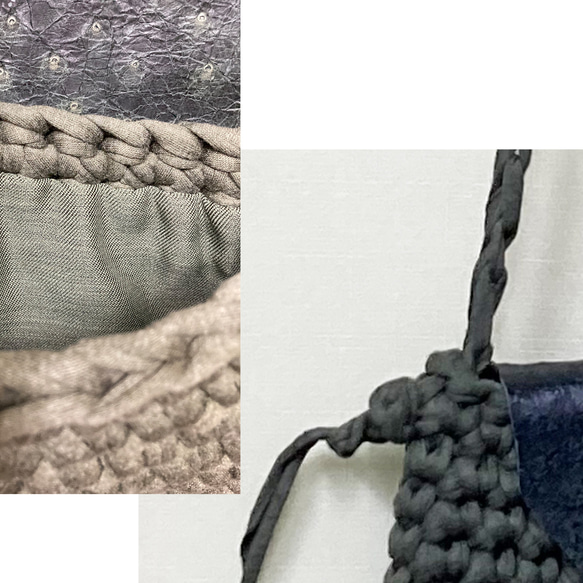 手編み横掛けバッグ　オリジナルデザイン 13枚目の画像