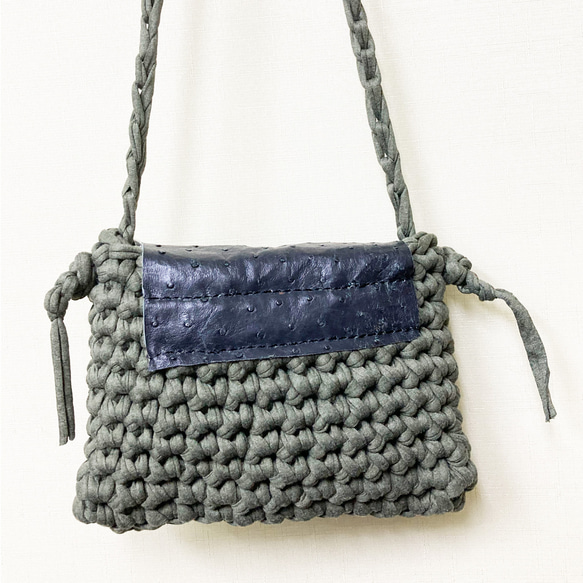 手編み横掛けバッグ　オリジナルデザイン 9枚目の画像