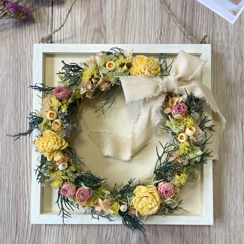 送料無料】母の日ギフト/壁掛け置き型フレームinリース／フレーム  