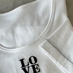 LOVE 刺繍Tシャツ（ホワイト・ライトグレー・ブラック） 14枚目の画像