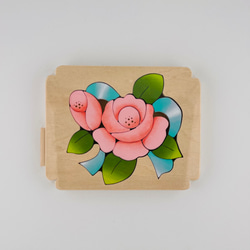 木製パズル　バラ⬜︎型 5枚目の画像