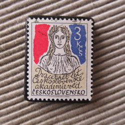 捷克斯洛伐克貓頭鷹郵票胸針549 第1張的照片