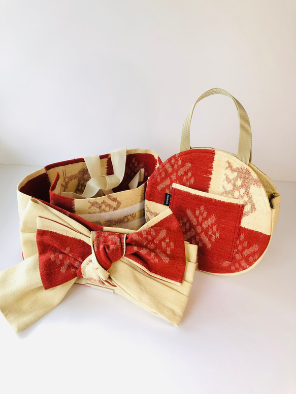 ✨帯リメイク (ハンドバッグ＆簡単装着帯)セット 一点物