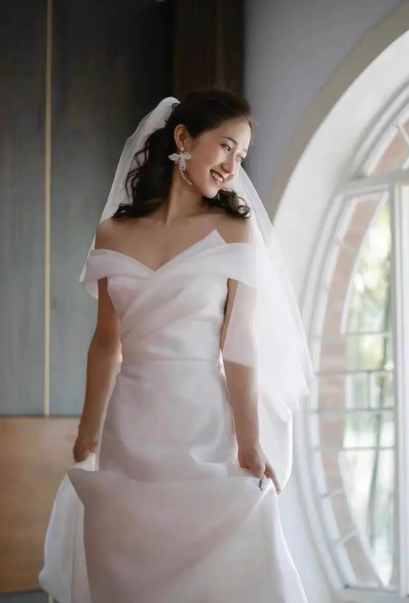 韓国風　バックリボン　ウェディングドレス 14枚目の画像