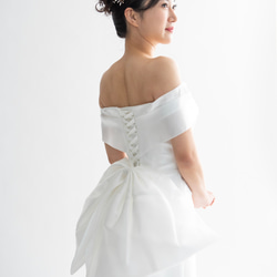韓国風　バックリボン　ウェディングドレス 9枚目の画像
