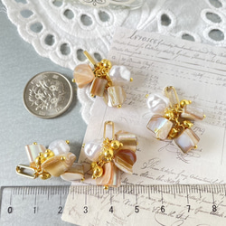 4pcs★charm・ petit shell tassel（シェルタッセルチャーム） 5枚目の画像