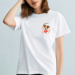 【 キュンです ジャックラッセルテリア 】 Tシャツ　おしゃれ　かわいい　犬　ペット　うちの子　プレゼント　ギフト 2枚目の画像