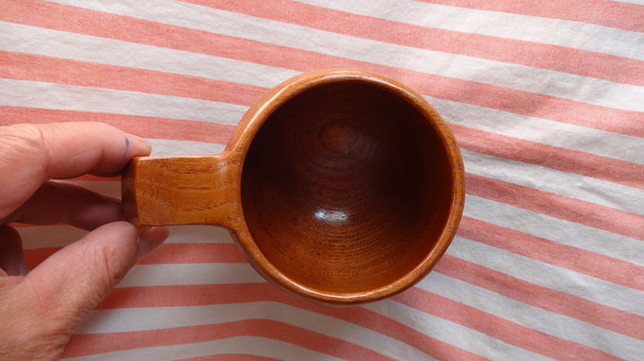 ケンポ梨の一木彫りコーヒーカップ. 10枚目の画像