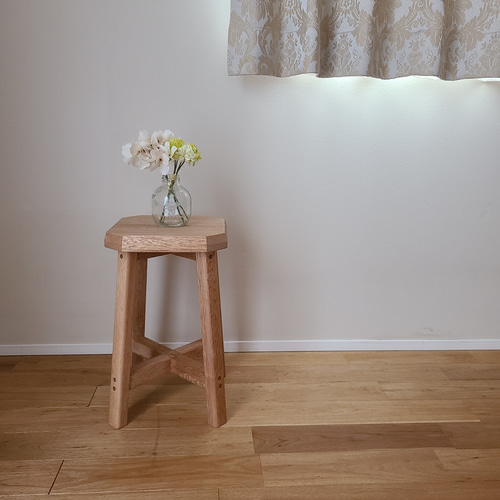 格子の台 小 木製スツール 玄関スツール サイドテーブル 椅子 いす