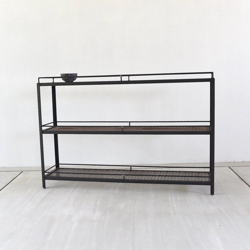 アイアンプランターラック3段 / サボテン 多肉 根塊植物陳列店舗