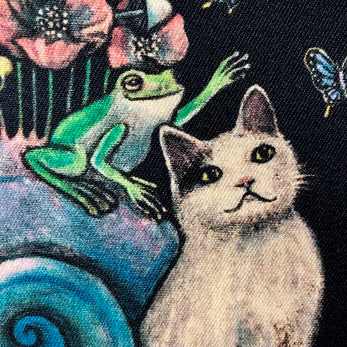 絶対一番安い よっち 油絵 ネコ ハリネズミ 絵画/タペストリ - www