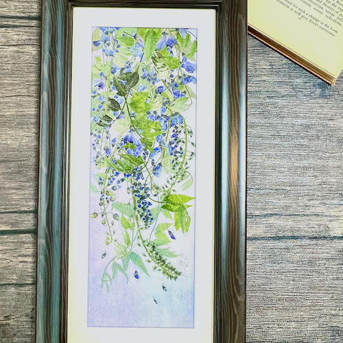 題「古城の景」（押し花作品）城のアート　大きな緑色フレーム付き DSC9665.jpg?crop=center&height