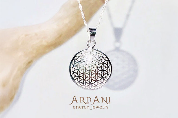 ARDANI 】FLOWER OF LIFEフラワーオブライフシルバーペンダントトップ
