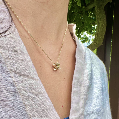 18金マカバ（六芒星）ペンダントトップ/ 9mm /【ARDANI energy jewelry