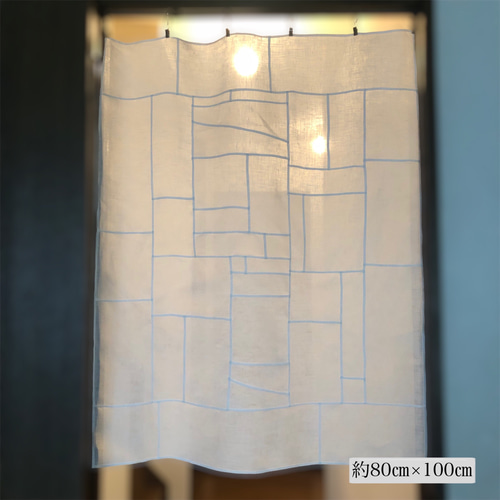 ポジャギ　フレンチリネン　暖簾スタイル　※ラスト一点 楽天市場】のれん おしゃれ ロング チョガッポ ポジャギ風 北欧