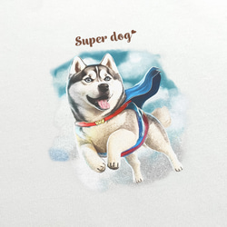 【 ヒーロー シベリアンハスキー 】 Tシャツ　おしゃれ　かわいい　犬　ペット　うちの子　プレゼント　ギフト 3枚目の画像