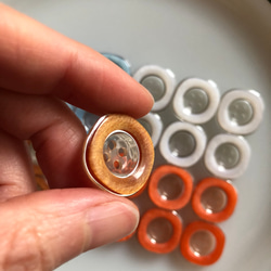 アンティーク ボタン 6個　ビンテージ 昭和 レトロ 個性的 ハンドメイド素材 日本製 ポップ アクセ　飴みたいなボタン 7枚目の画像