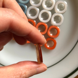 アンティーク ボタン 6個　ビンテージ 昭和 レトロ 個性的 ハンドメイド素材 日本製 ポップ アクセ　飴みたいなボタン 8枚目の画像