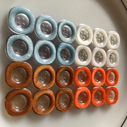 アンティーク ボタン 6個　ビンテージ 昭和 レトロ 個性的 ハンドメイド素材 日本製 ポップ アクセ　飴みたいなボタン 5枚目の画像