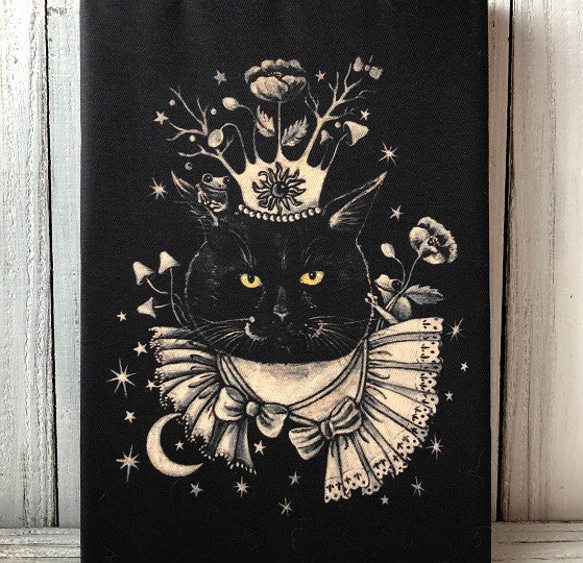 星月猫★アート「KING」絵画 木製パネル貼り SMサイズ複製画「003」猫 1枚目の画像