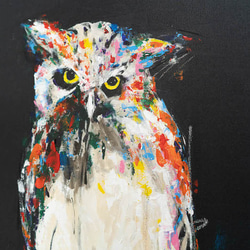 Title "owl"  contemporary paint 第7張的照片