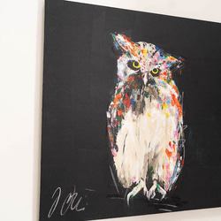 Title "owl"  contemporary paint 第4張的照片