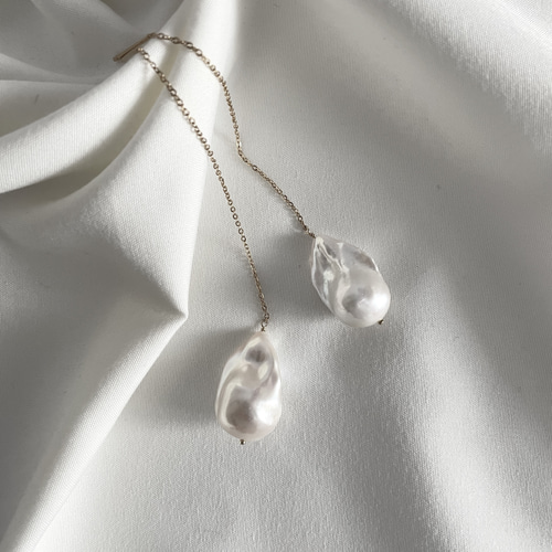 大粒バロックパールピアス | イヤリング | アメリカンピアス  