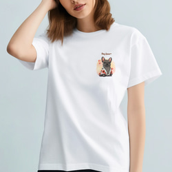【 晴れ着姿の フレンチブルドッグ 】 Tシャツ　おしゃれ　かわいい　犬　ペット　うちの子　プレゼント　ギフト 2枚目の画像