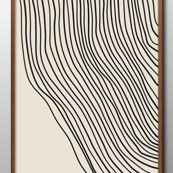 9354■ポスター　絵画　A3サイズ『ラインアート　モダン』アート　イラスト　デザイン　上級マット紙採用 1枚目の画像