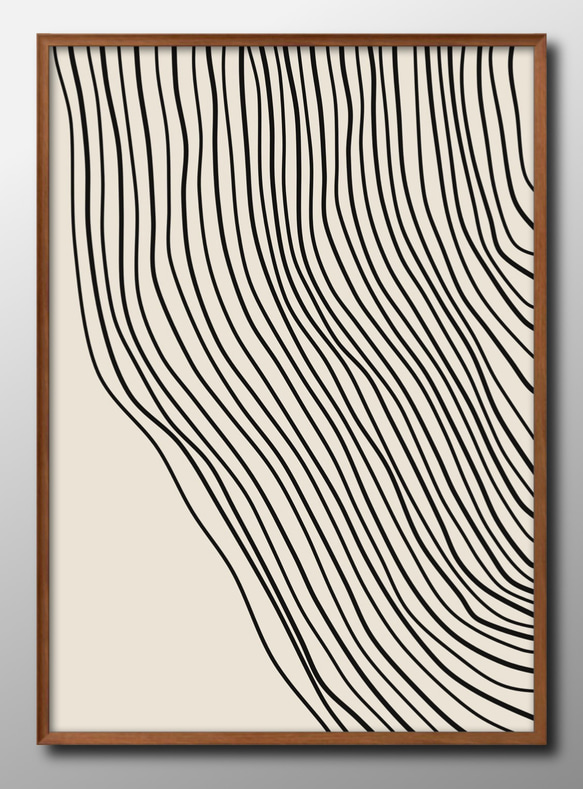 9354■ポスター　絵画　A3サイズ『ラインアート　モダン』アート　イラスト　デザイン　上級マット紙採用 1枚目の画像
