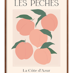 9366□ポスター 絵画 A3サイズ『ボタニカル ピーチ 桃』アート