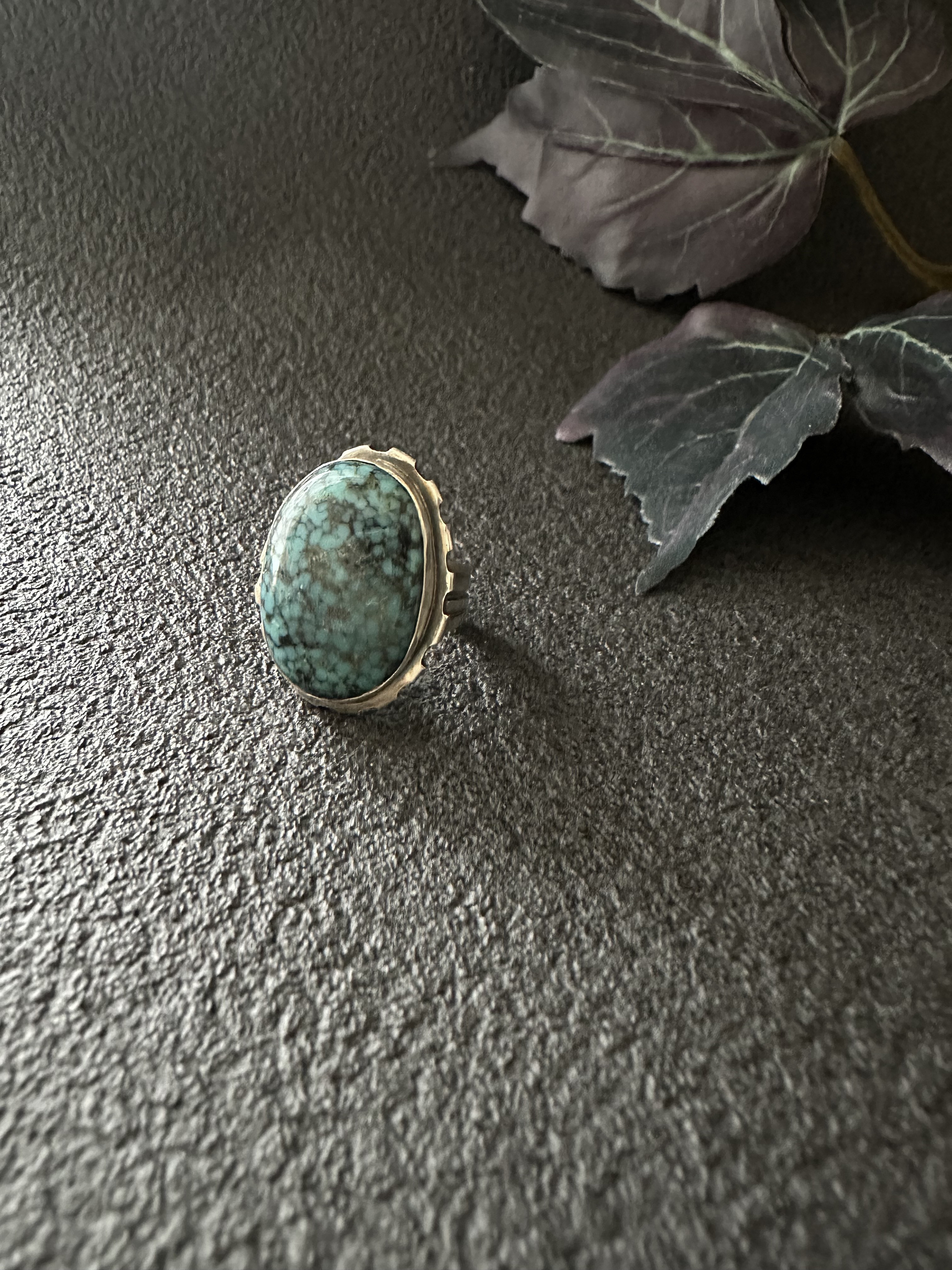 一点もの シルバーリング ごつめ 天然石 ターコイズ ビッグリング