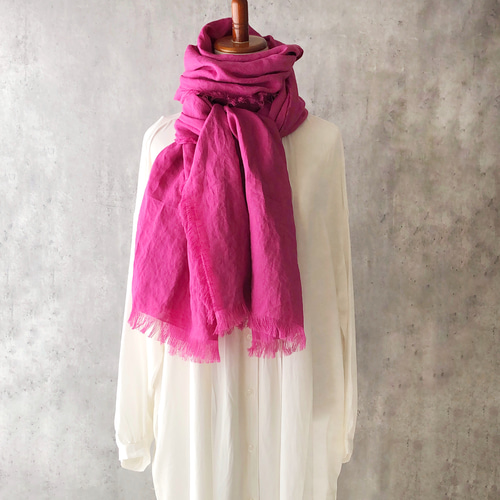 メルマガ掲載】イタリア・トスカーナリネンのやわらかストール・全7色