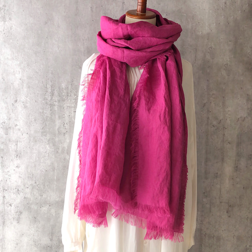 メルマガ掲載】イタリア・トスカーナリネンのやわらかストール・全7色