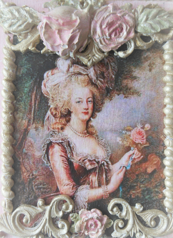 薔薇のマリーアントワネットのアンティークボックス、ジュエリーボックス 14枚目の画像