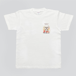 【 晴れ着姿の マルチーズ 】 Tシャツ　おしゃれ　かわいい　犬　ペット　うちの子　プレゼント　ギフト 4枚目の画像