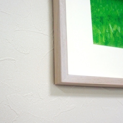 河のある風景：朝（パステル画・マット紙付き） 絵画 パステル画