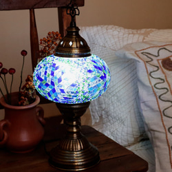 Turkish Mosaic lamp[Desk type]LARGE-Summer *Free shipping 第2張的照片